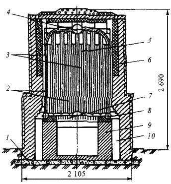  Поперечный разрез котла НИИСТУ-5
