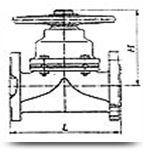 Клапан запорный диафрагмовый эмалированный фланцевый 15ч94эм, 15ч95эм, 15ч96эм